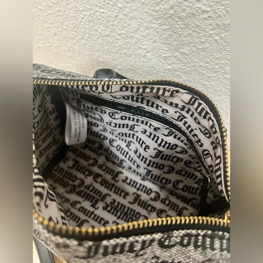 Juicy Couture Speedy Satchel Top Handle & Crossbody Strap Blk & Tan - Picture 5 of 7